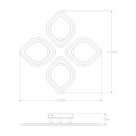 Lampa sufitowa ILLUMIA MS236040R-WH