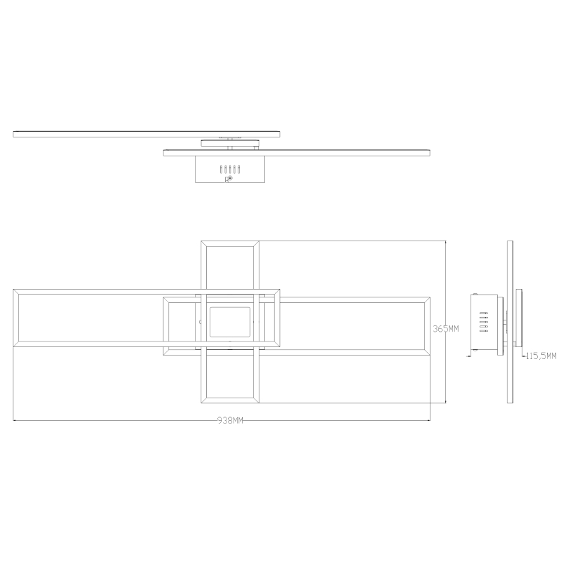 Lampa sufitowa LUMENZ MS243-BK