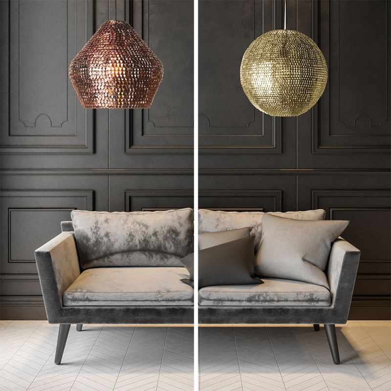 Lampa wisząca MESH PL-13102-GD