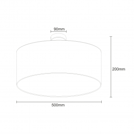 Lampa sufitowa ANDREA HP1392-C-500-BL+PB