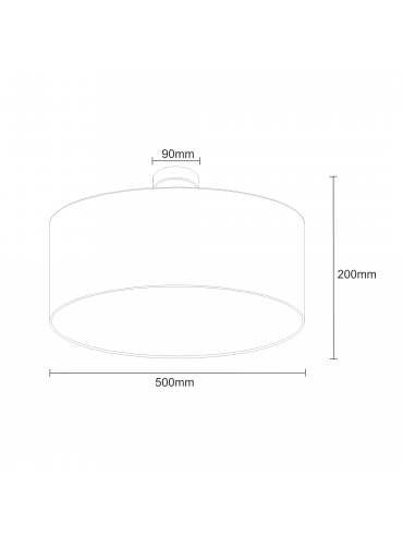 Lampa sufitowa ANDREA HP1392-C-500-BL+PB
