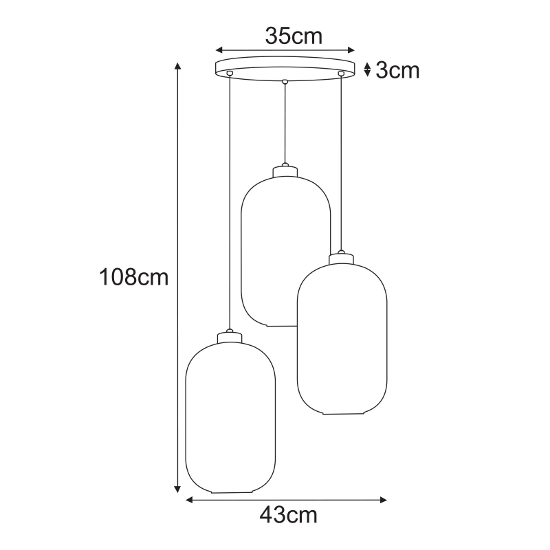 Lampa wisząca K-5756  SILVA