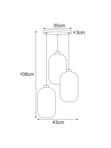 Lampa wisząca K-5756  SILVA