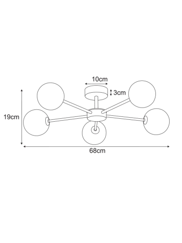 Lampa sufitowa K-5711  CASOLI