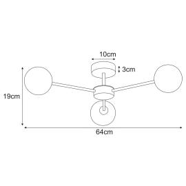 Lampa sufitowa K-5716  GRETA