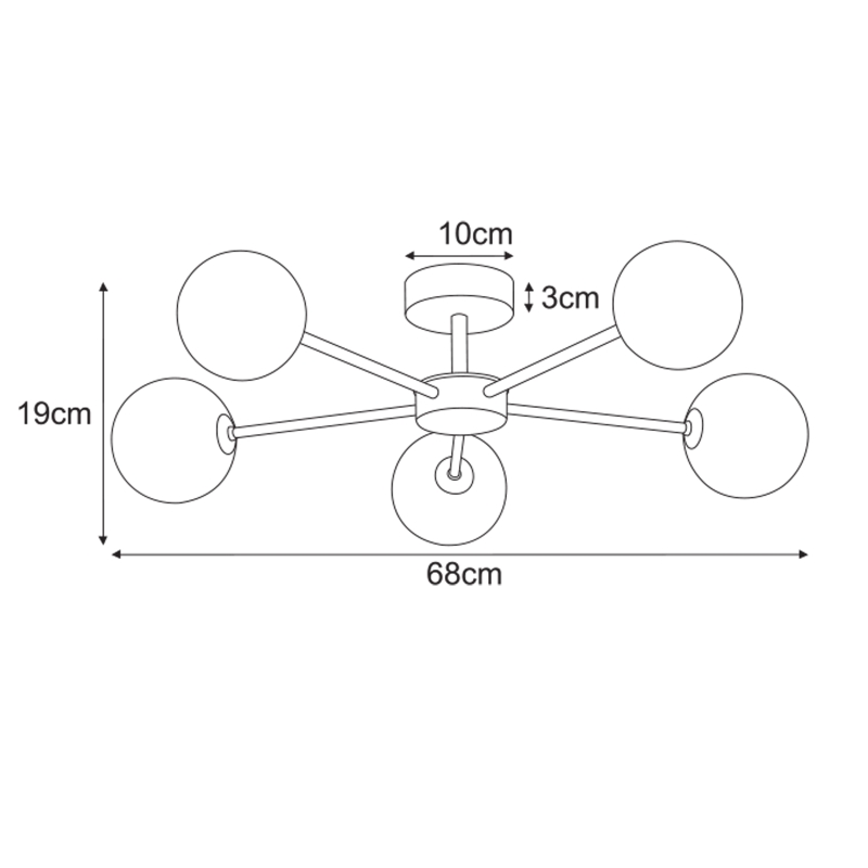 Lampa sufitowa K-5717  GRETA