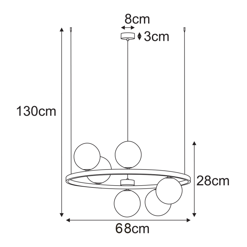 Lampa wisząca K-5703  MONZA
