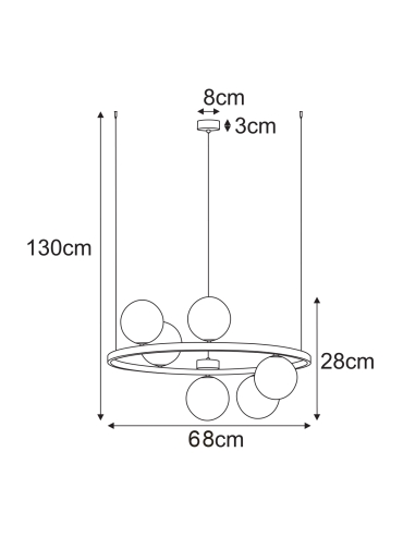 Lampa wisząca K-5700  TESORO