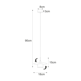 Lampa wisząca K-5455  BURGAS