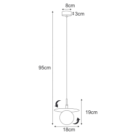 Lampa wisząca K-5380  FERMI