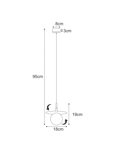 Lampa wisząca K-5380  FERMI