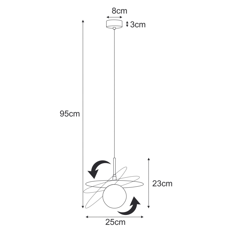 Lampa wisząca K-5381  FERMI