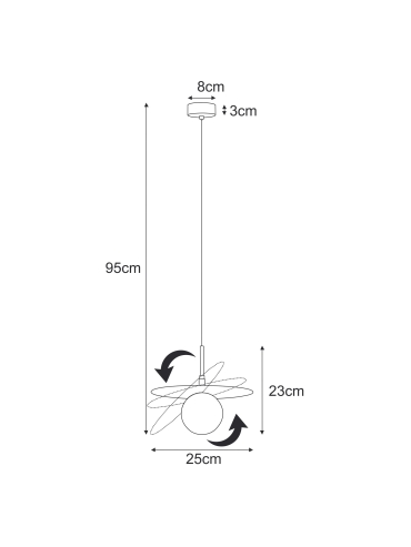 Lampa wisząca K-5381  FERMI