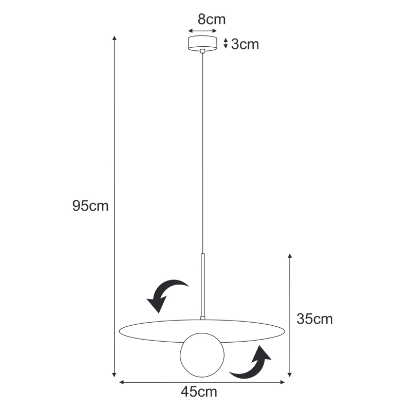 Lampa wisząca K-5382  FERMI