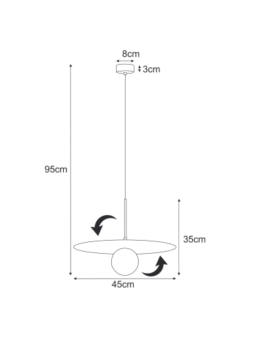 Lampa wisząca K-5382  FERMI