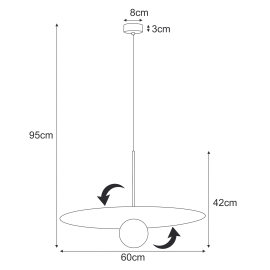 Lampa wisząca K-5383  FERMI