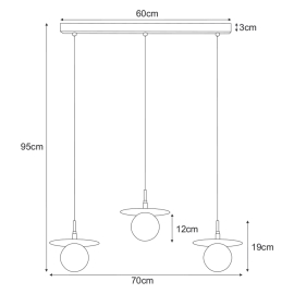Lampa wisząca K-5384  FERMI