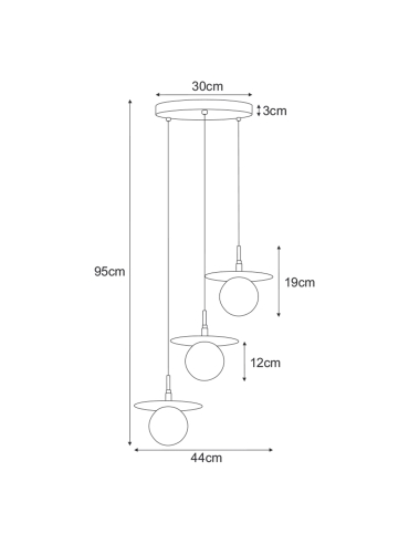 Lampa wisząca K-5385  FERMI