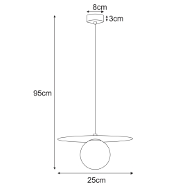 Lampa wisząca K-5436  ROBIN