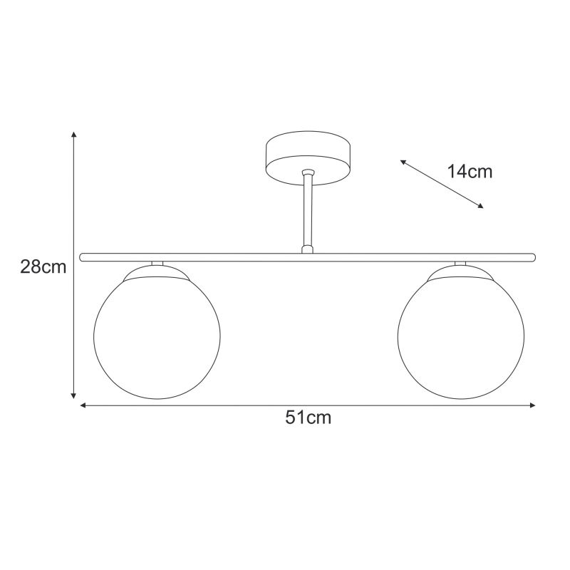 Lampa sufitowa K-5163  DELTA