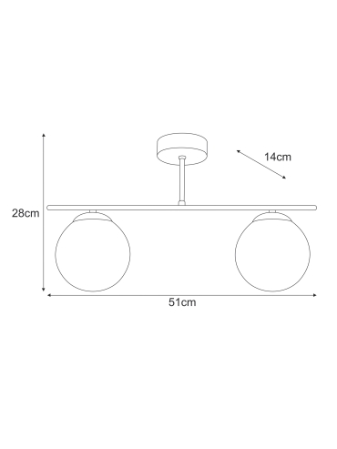Lampa sufitowa K-5163  DELTA