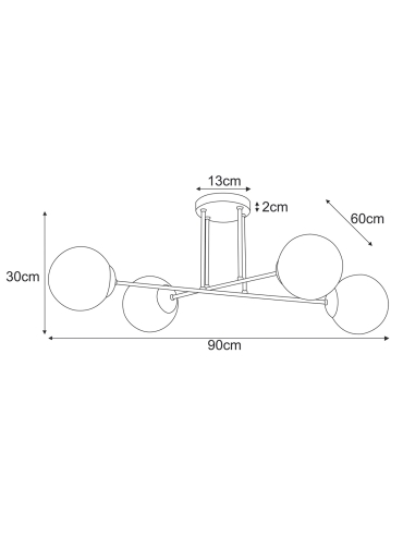 Lampa sufitowa K-5403  LUMIA