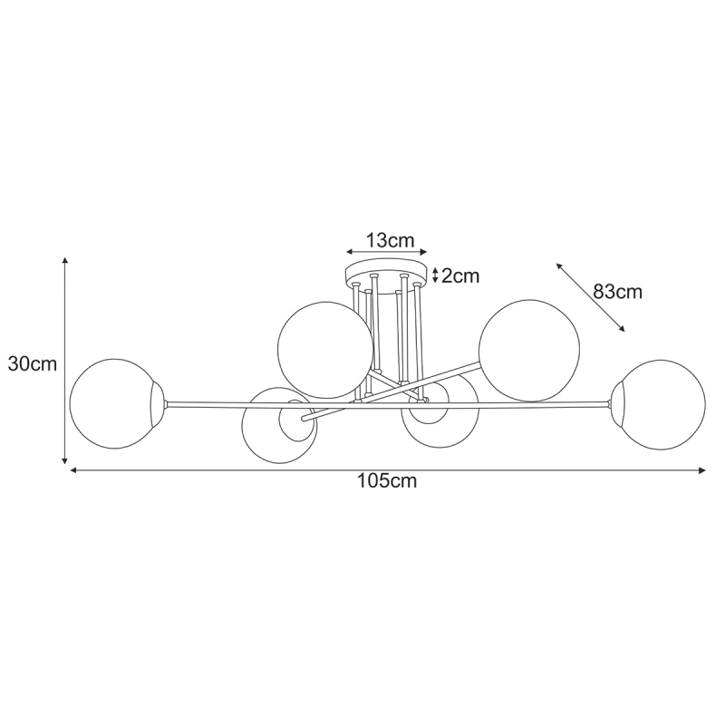 Lampa sufitowa K-5404  LUMIA