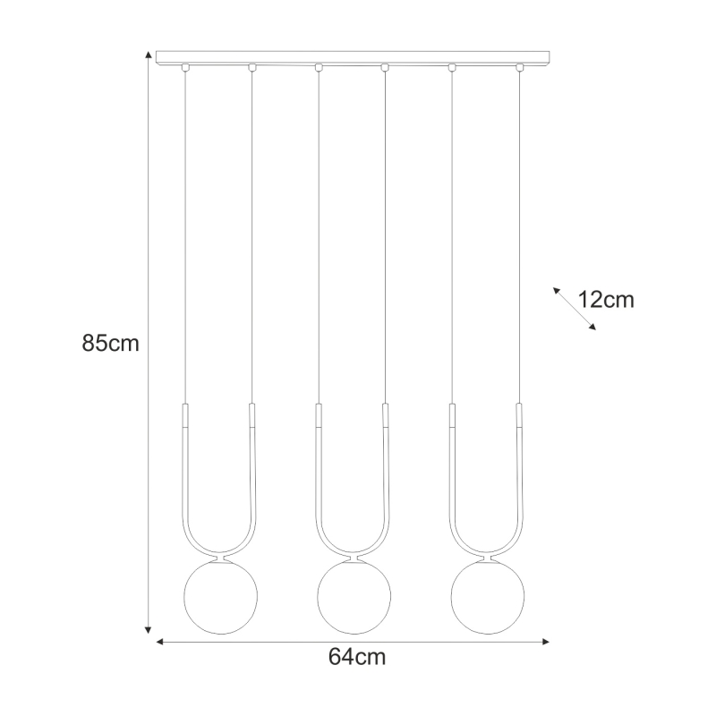 Lampa wisząca K-5596  GOLDI