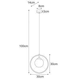 Lampa wisząca K-5475  ARLENA