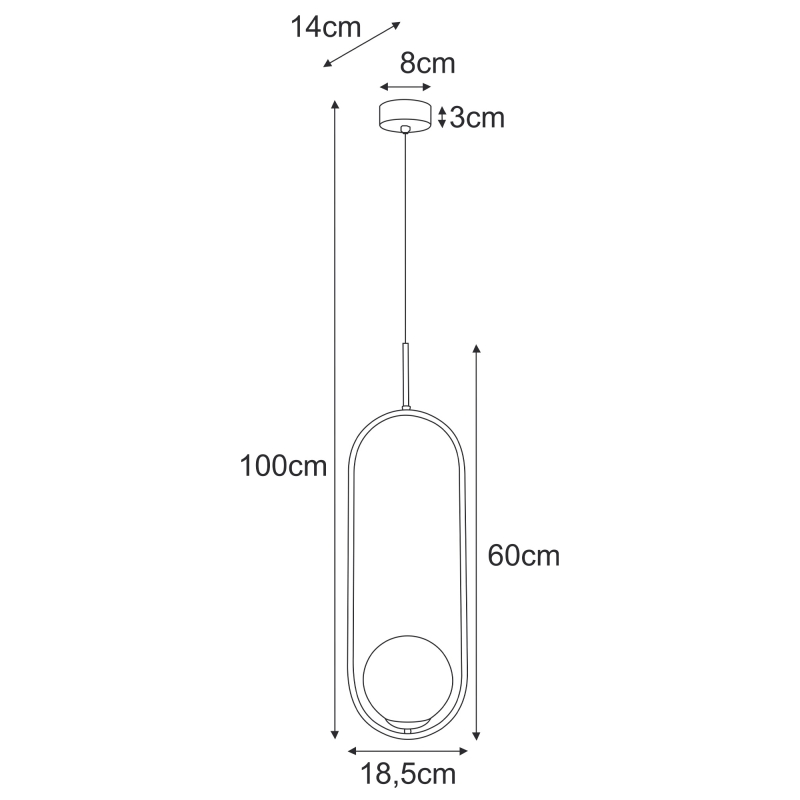 Lampa wisząca K-5391  RITUS