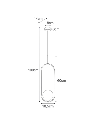 Lampa wisząca K-5391  RITUS