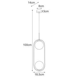 Lampa wisząca K-5392  RITUS