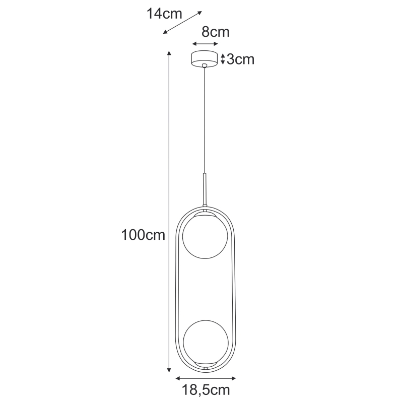 Lampa wisząca K-5392  RITUS