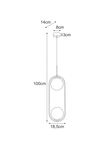 Lampa wisząca K-5392  RITUS