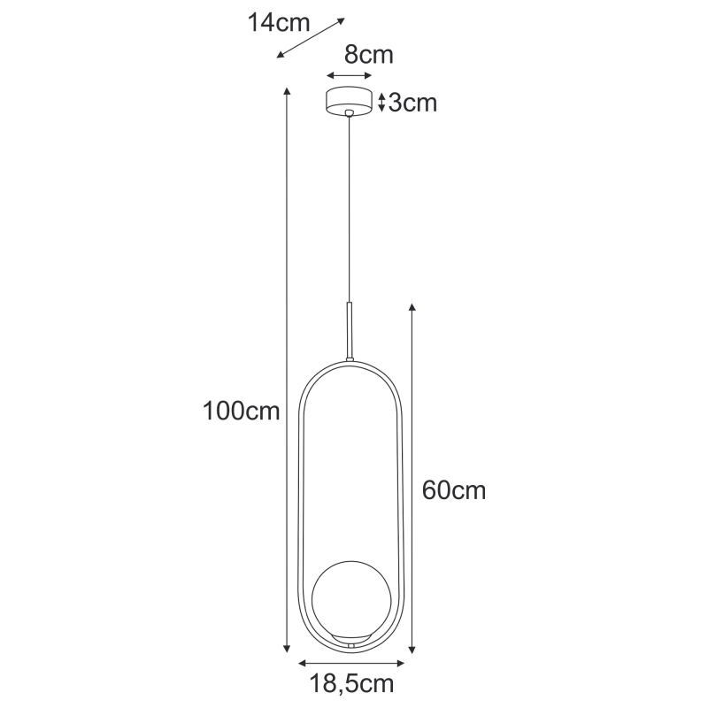 Lampa wisząca K-5396  SVEN