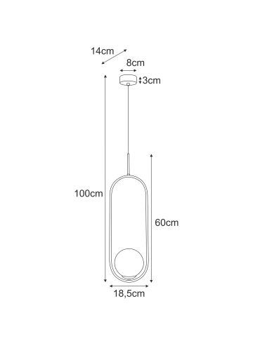 Lampa wisząca K-5396  SVEN