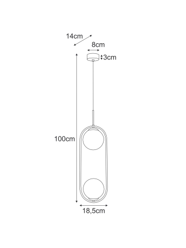 Lampa wisząca K-5397  SVEN