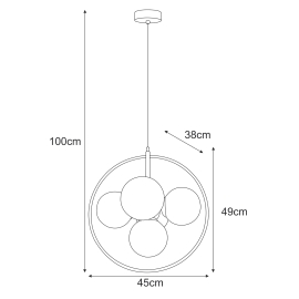 Lampa wisząca K-3838  INEZ