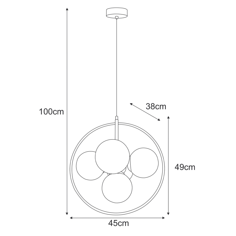 Lampa wisząca K-3838  INEZ