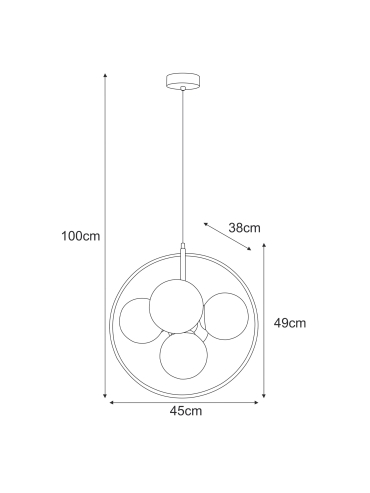 Lampa wisząca K-3838  INEZ