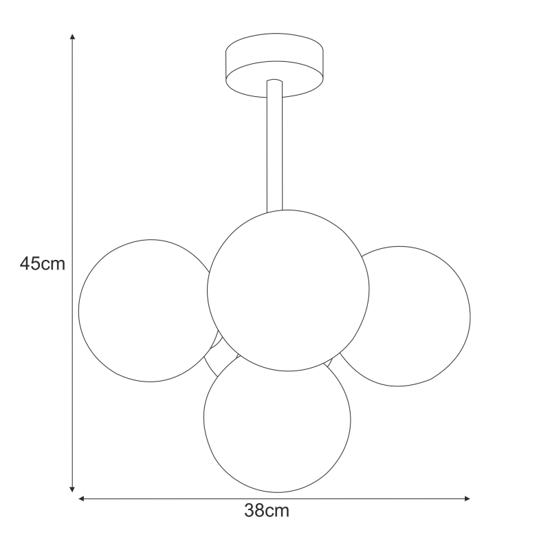 Lampa sufitowa K-5364  MEGAN