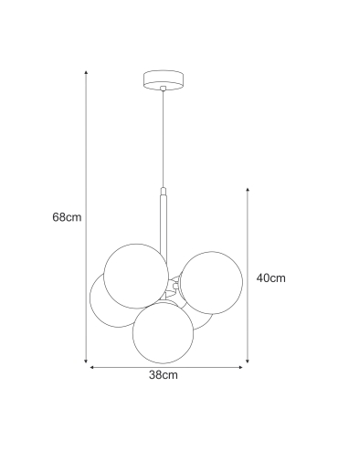 Lampa wisząca K-5365  MEGAN
