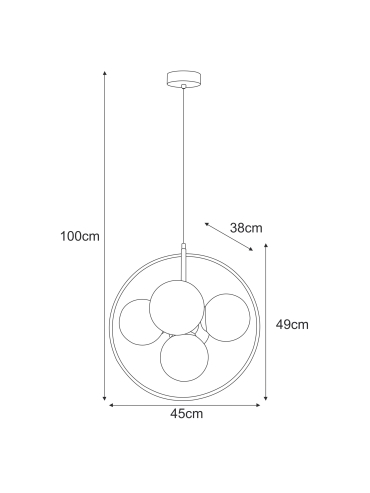 Lampa wisząca K-3836  MEGAN