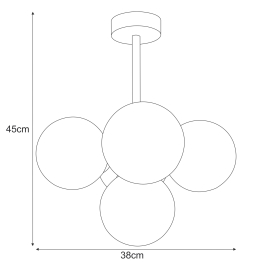 Lampa sufitowa K-5367  PIRO