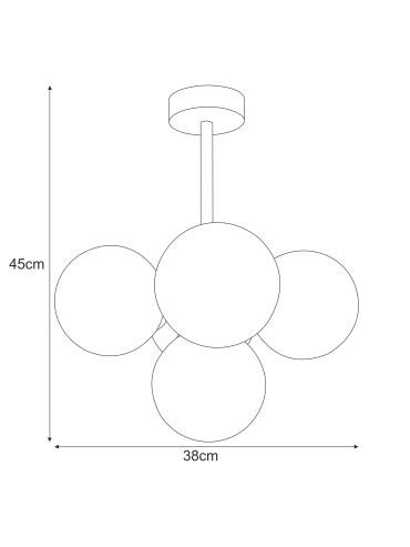 Lampa sufitowa K-5367  PIRO