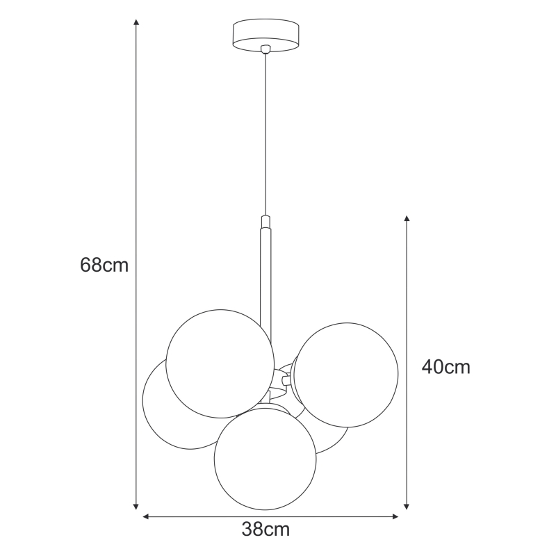 Lampa wisząca K-5368  PIRO