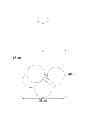Lampa wisząca K-5368  PIRO
