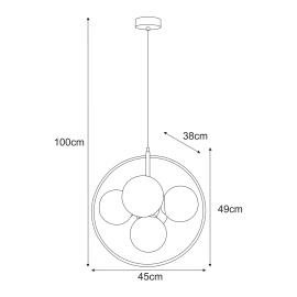 Lampa wisząca K-5369  PIRO