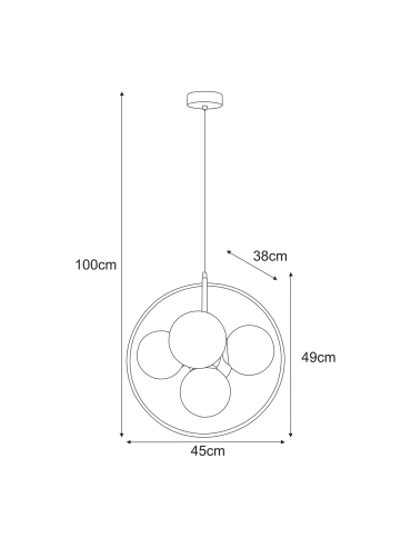 Lampa wisząca K-5369  PIRO