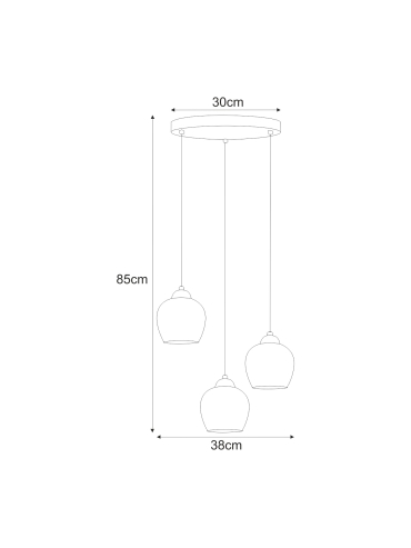 Lampa wisząca K-5601  ABRO